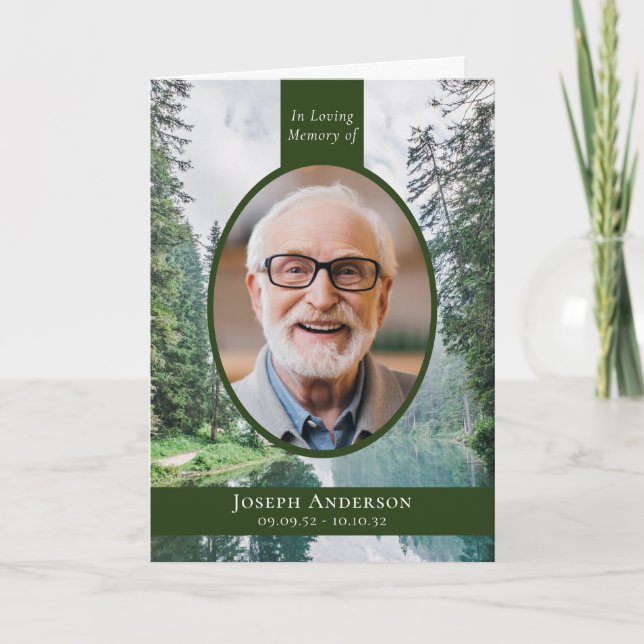 Programme Forêt en plein air Photo funéraire Service commémo (Devant)