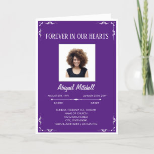 Programme Forever In Our Hearts Funeral Program   FP00013
