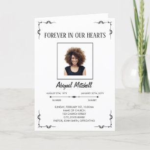 Programme Forever In Our Hearts Funeral Program   FP00014
