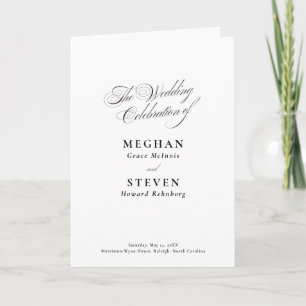 Programme Formal Script Booklet Wedding