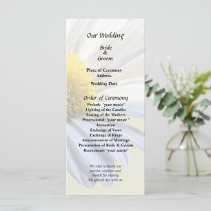 Programme Fournitures de mariage Daisy Shadow et Light