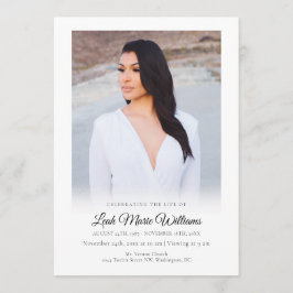 Programme Funérailles commémoratives de photos simples et él