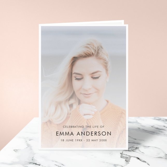 Programme Funérailles modernes | Célébration de la vie photo (Créateur téléchargé)