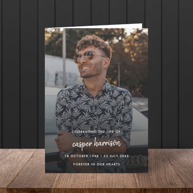 Programme Funérailles modernes | Célébration de la vie pliée (Créateur téléchargé)