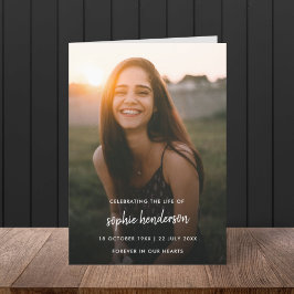 Programme Funérailles modernes | Ordre de service plié