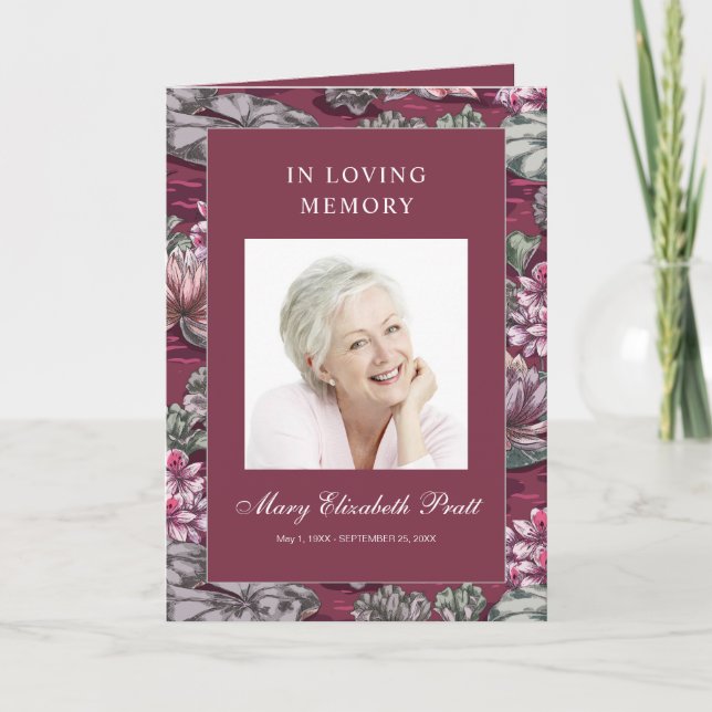 Programme Funérailles multicophotos de la Bourgogne rouge (Devant)