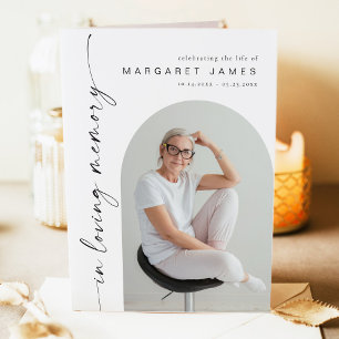 Programme funéraire commémoratif minimaliste moder