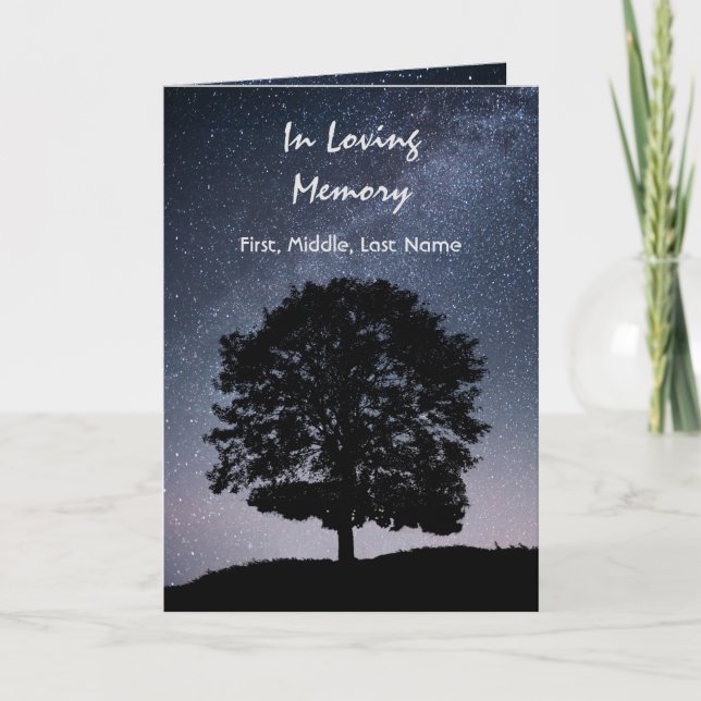 Programme funéraire Étoiles personnalisées Arbres  (Devant)