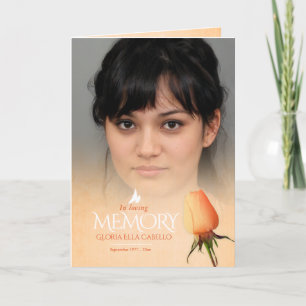 Programme funéraire ordre de service rose orange