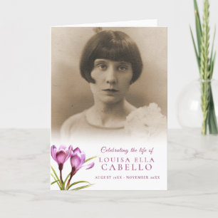 Programme funéraire photos d'aquarelle de crocus v