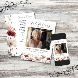 Programme funéraire rose et blanc de Poppy