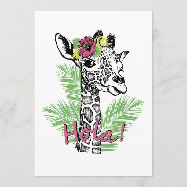 Programme Giraffe Lover Giraffe Avec Hibiscus (Devant)