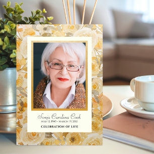 Programme Golden Florals Celebration of Life Program