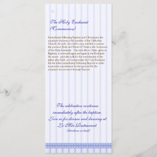 Programme grec de baptême d'église orthodoxe de la