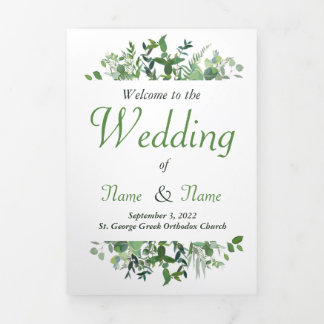Programme grec de mariage orthodoxe triplé