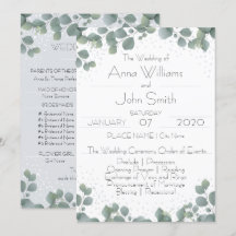 Programme Green Eucalyptus Simple Boho Floral