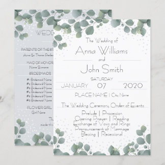 Programme Green Eucalyptus Simple Boho Floral