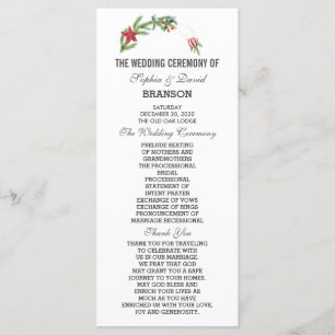 Programme Hiver Poinsettia Pine Berry Mariage de Noël