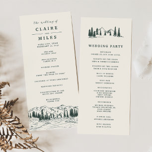 Programme Hunter Green   Cérémonie du Mariage Mountain Sketc