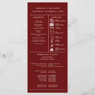Programme Infographique de Mariage en Bourgogne