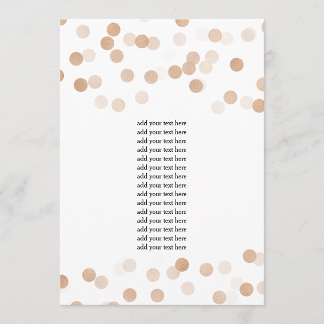 Programme Insert Faux Feuille de Cuivre Paillettes (Devant)