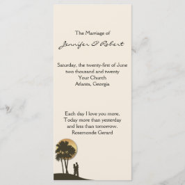 Programme Island Paradise Wedding Program