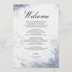 Programme Itinéraire de mariage de luxe classique en marbre