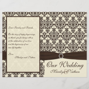 Programme Ivory et Espresso Mariage damassé