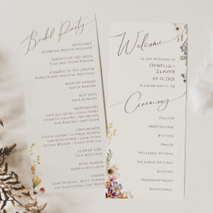 Programme Jardin Fleur sauvage coloré   Mariage beige