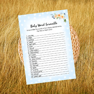 Programme Jeu de Mélange de Mots Fleur Bleue Lionceau Floral