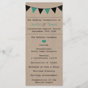 Programme La collection moderne de Mariages Bunting Turquois