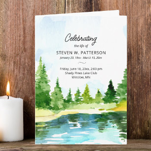 Programme Lake Pine Trees, Célébration de la vie Photo Funér