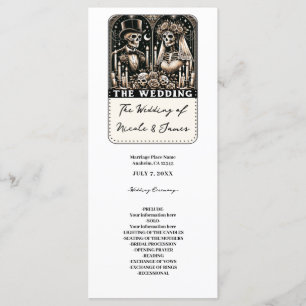 Programme LE MARIAGE Tarot Squelettes Mariée et Mari Program