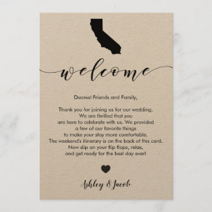 Programme LETTRE D'ACCUEIL DU Mariage DE Californie & Itinér