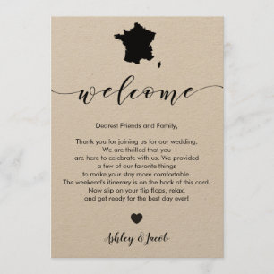 Programme LETTRE D'ACCUEIL Mariage DE LA France