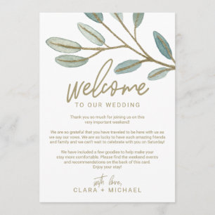 Programme Lettre de bienvenue et itinéraire de mariage au eu