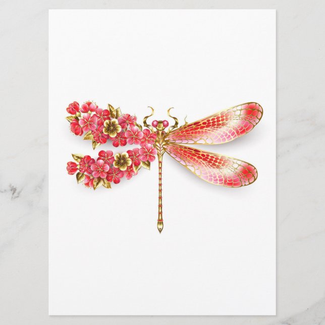 Programme Libellule fleur avec sakura bijoux (Devant)