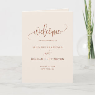 Programme Livret de mariage en calligraphie jolie Bohème Ter