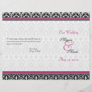 Programme Magenta Pink Black Mariage damassé
