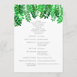 Programme Mariage à feuilles vertes