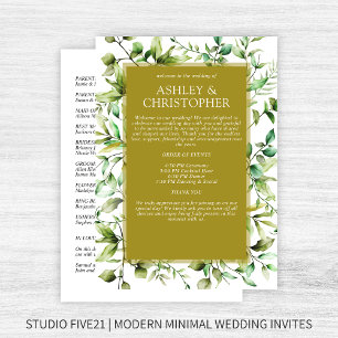 Programme Mariage à la frontière florale rustique classique