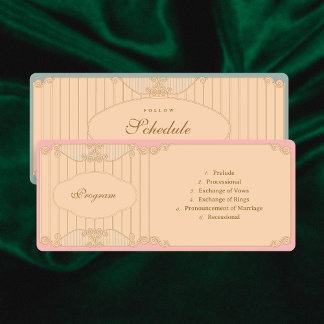 Programme Mariage Art Nouveau Orné