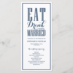 Programme Mariage Bleu Marine Manger Boire et être Marié