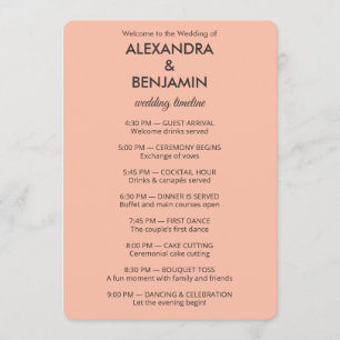 Programme Mariage Botanique Vintage   Élégant Mariage 