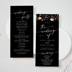 Programme Mariage champêtre bohème à mi-longueur avec fleurs