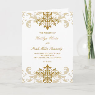 Programme Mariage classique et élégant Gold Color Ironworks