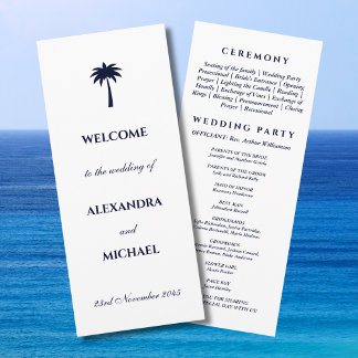 Programme Mariage côtier minimaliste de palmier de marine
