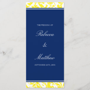 Programme Mariage damassé de la Marine Blue and Ye