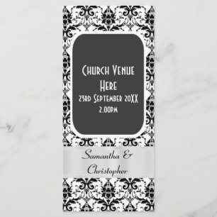 Programme mariage damassé noir et blanc