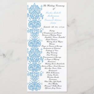Programme Mariage damassé Placid Blue avec photo R